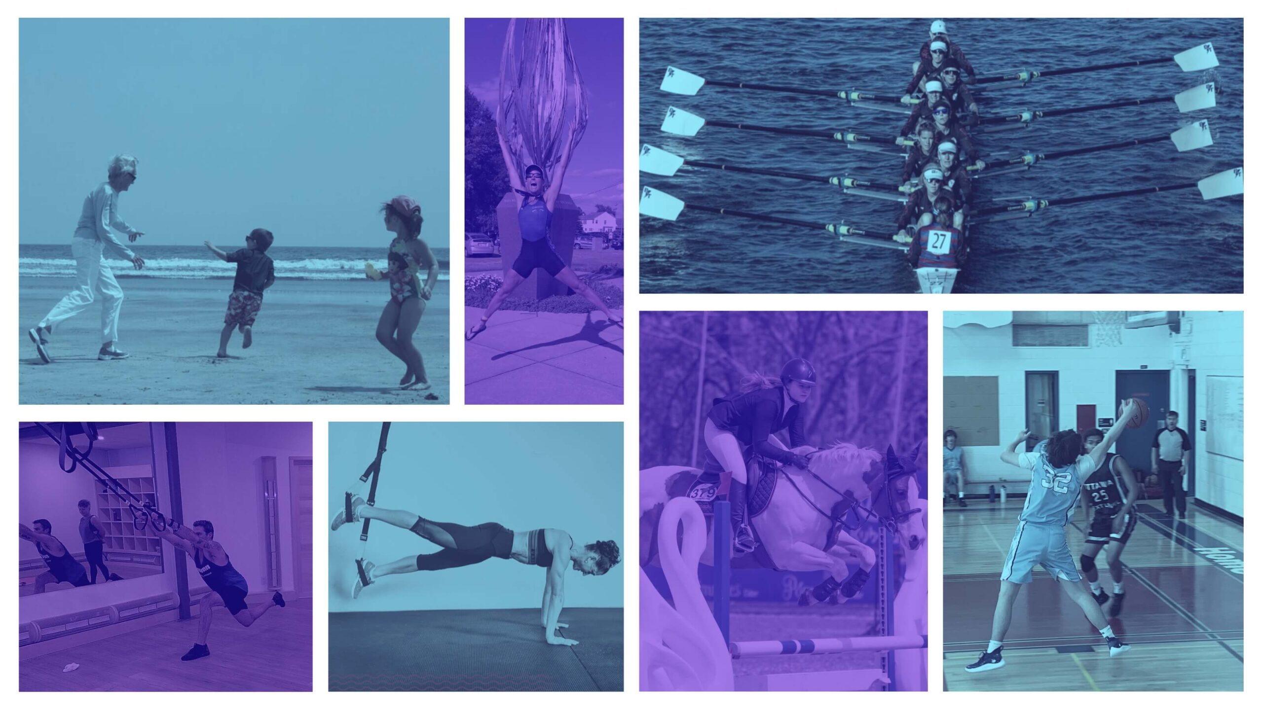 Collage of people participating in movement activities